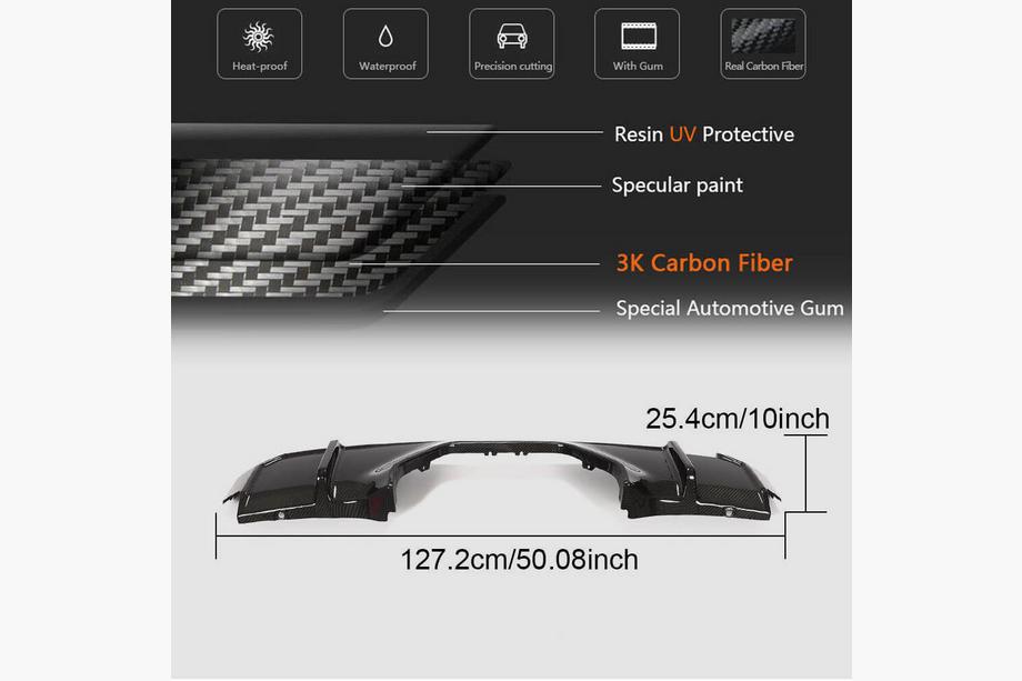 BMW 4 Series G22/23/26 2020- Difuzor Bara Spate V2 (pentru G82/G83, Carbon) Foto 5