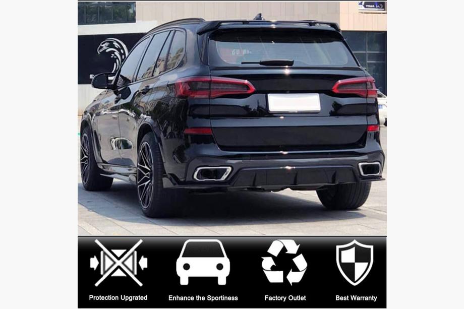 BMW X5 G05 2019–2026 Spoiler luneta spate V4 (Carbon real) Foto 3