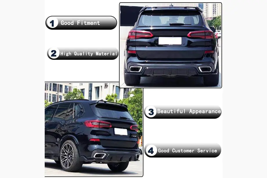 BMW X5 G05 2019–2026 Spoiler luneta spate V4 (Carbon real) Foto 4