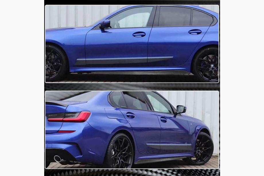 BMW 3 Series G20/G21 2018- Extensii praguri V4 (pentru G20 M-Sport, carbon) Foto 2