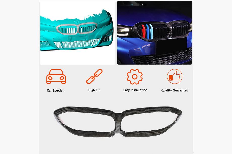 BMW 3 Series G20/G21 2018- Rama grila (2018-2022, Carbon) Foto 2