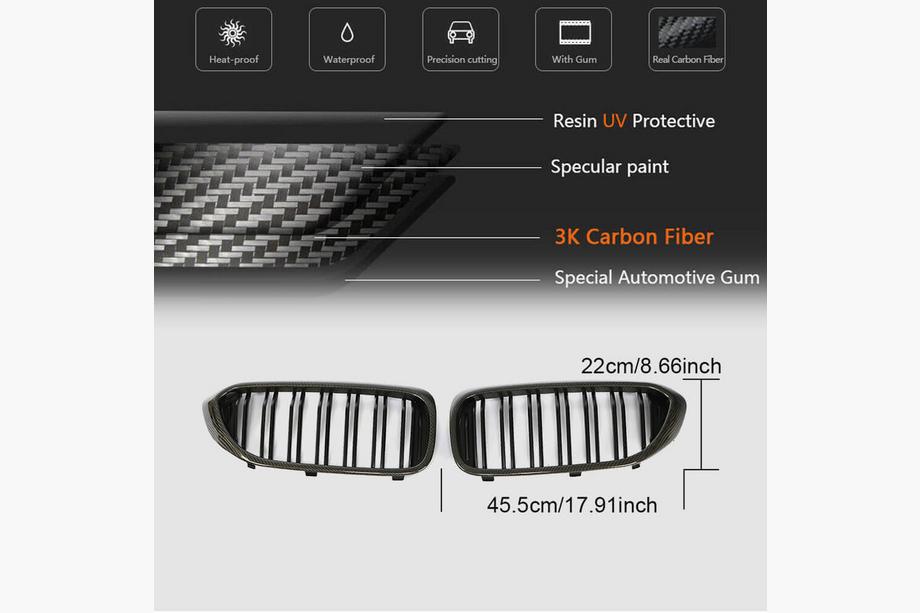 BMW Seria 5 G30/G31 2017–2023 Grile M-Look V2 (2017-2020, Carbon) Foto 5
