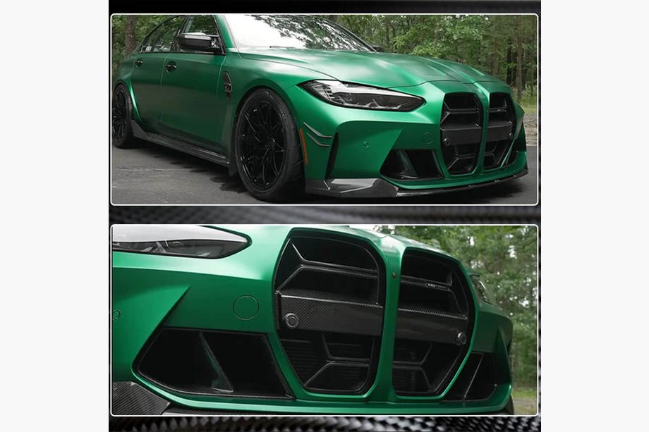 BMW 3 Series G20/G21 2018- Grile V4 (pentru G80, Carbon) Foto 7
