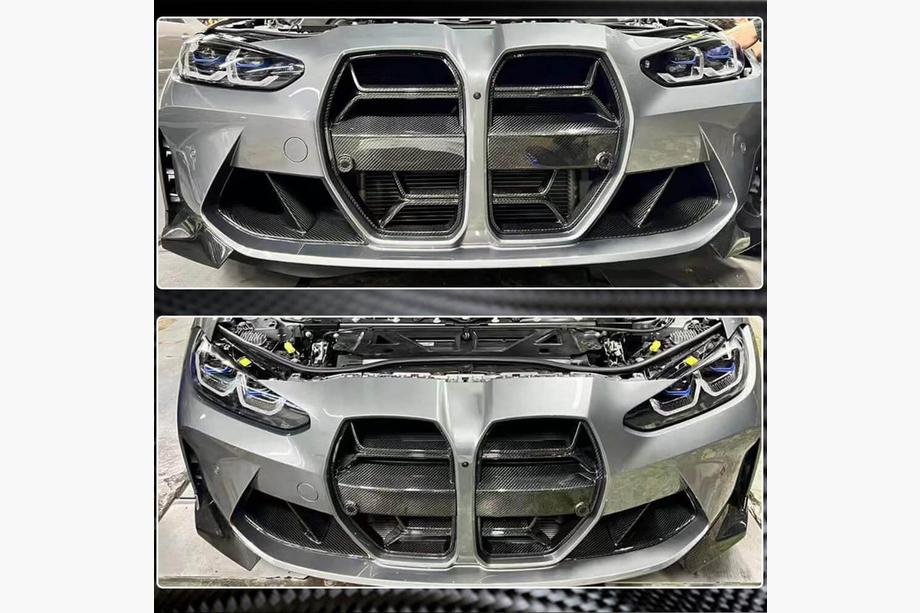 BMW 4 Series G22/23/26 2020- Grila V1 (pentru G82/G83, Carbon) Foto 5