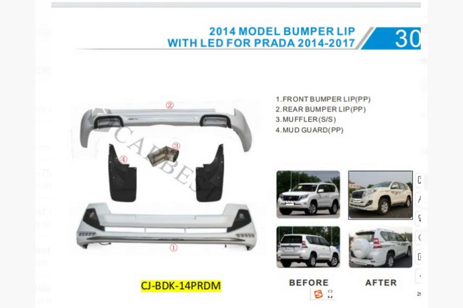 Toyota Land Cruiser Prado 150 2009-2023 Protectii bara fata si spate Luxury (2013-2017) Foto 28