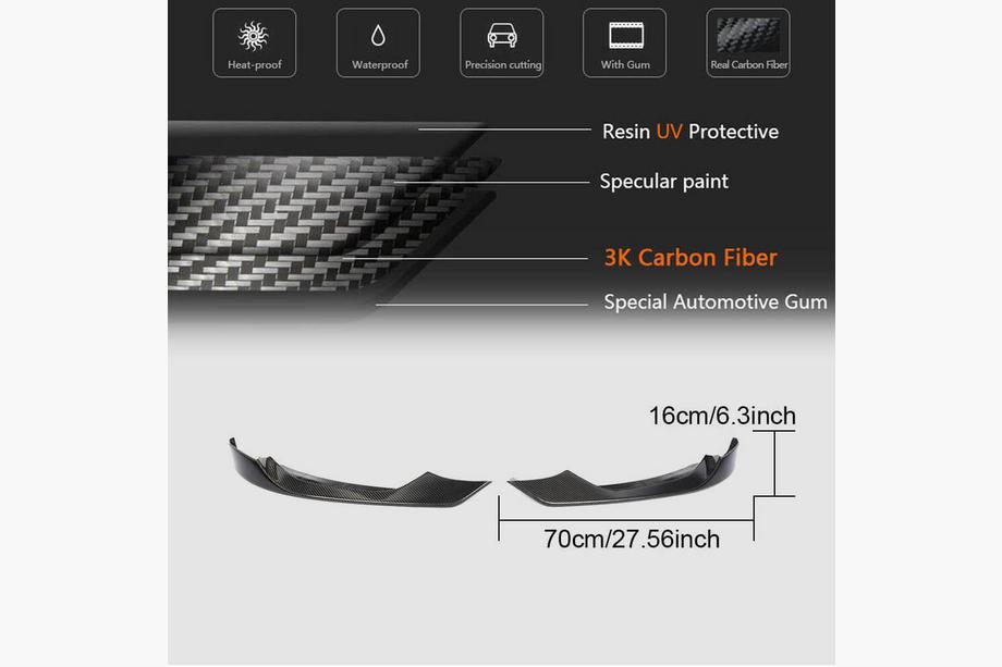 BMW 3 Series F30/F31 2012-2019 Lip bara fata Flap V1 (pentru F80, Carbon) Foto 5