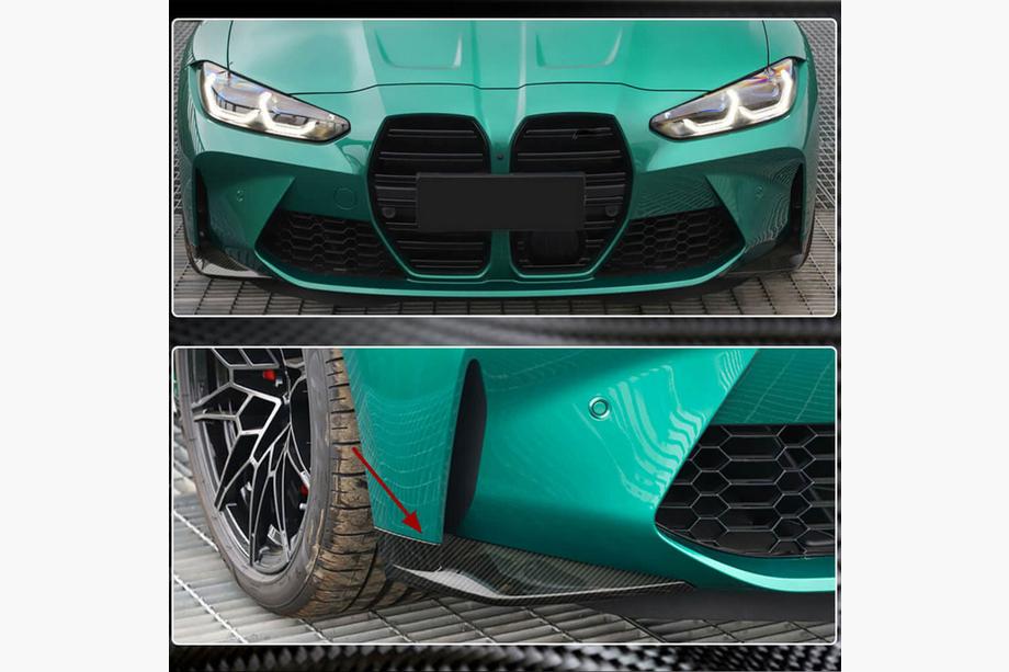 BMW 4 Series G22/23/26 2020- Flap extensii bara fata (pentru G82/G83, Carbon) Foto 2