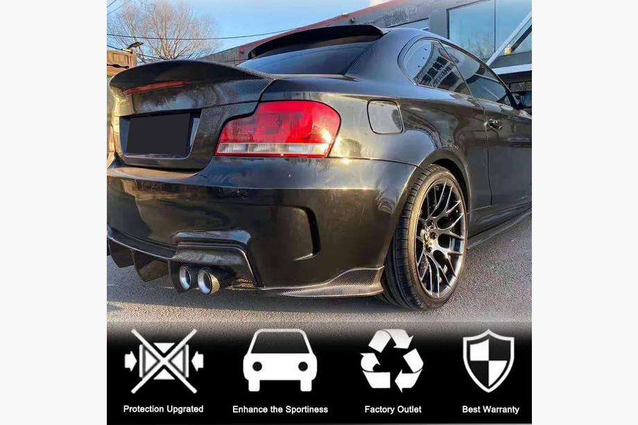 BMW 1 Series E81/E82/E87/E88 2004-2011 Flap extensii bara spate (pentru E82 1M, Carbon) Foto 2