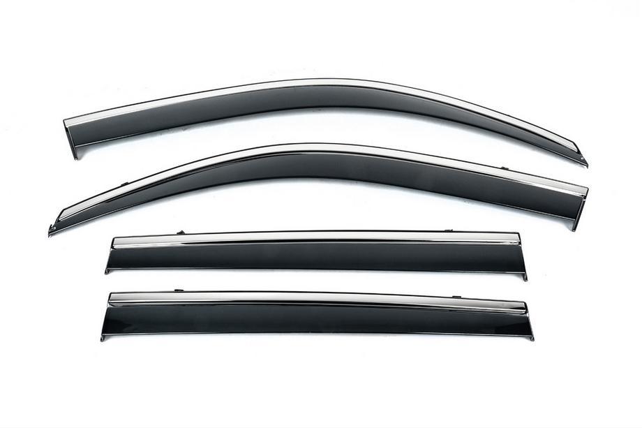 Audi Q6 2022- Deflectoare geamuri cu ornament cromat Niken Luxury (4 buc) Foto 1