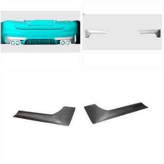 Flaps pentru bara spate din carbon (pentru M-Sport/M5 F90, Carbon) BMW Seria 5 G30/G31 2017–2023 foto 2