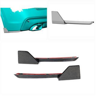 Flap extensii bara spate (pentru M-Sport original 2018-2021, Carbon) foto 2