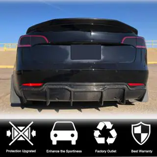 Difuzor Spate V1 (2017-2023, Carbon) Tesla Model 3 2017- foto 4