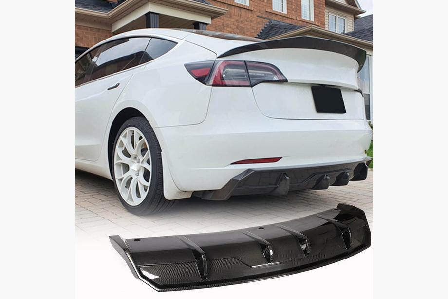Tesla Model 3 2017- Difuzor Bara Spate Carbon V2 (2016-2022) Image