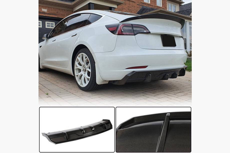 Tesla Model 3 2017- Difuzor Bara Spate Carbon V3 (2016-2022) Foto 2