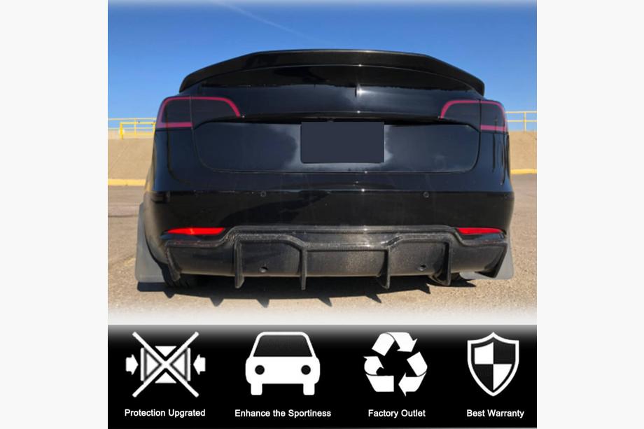 Tesla Model 3 2017- Difuzor Bara Spate Carbon V3 (2016-2022) Foto 3