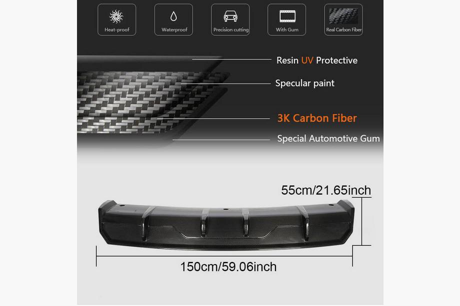 Tesla Model 3 2017- Difuzor Bara Spate Carbon V3 (2016-2022) Foto 6