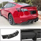 Tesla Model 3 2017- Difuzor Spate V2 (2017-2023, Carbon) foto 1
