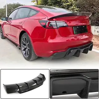 Difuzor Spate V2 (2017-2023, Carbon) Tesla Model 3 2017- foto 1