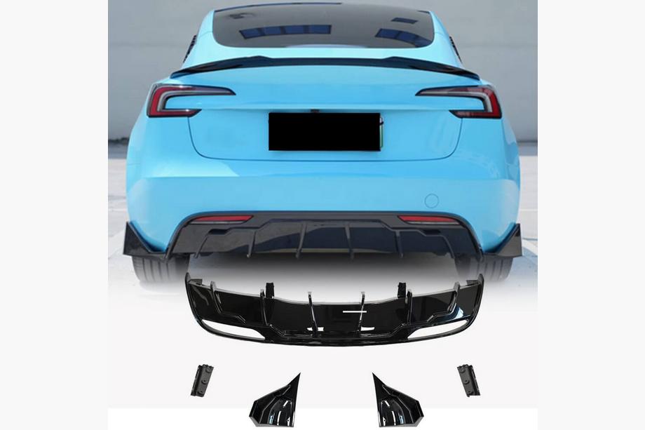 Tesla Model 3 2017- Difuzor Bara Spate ABS V6 Image