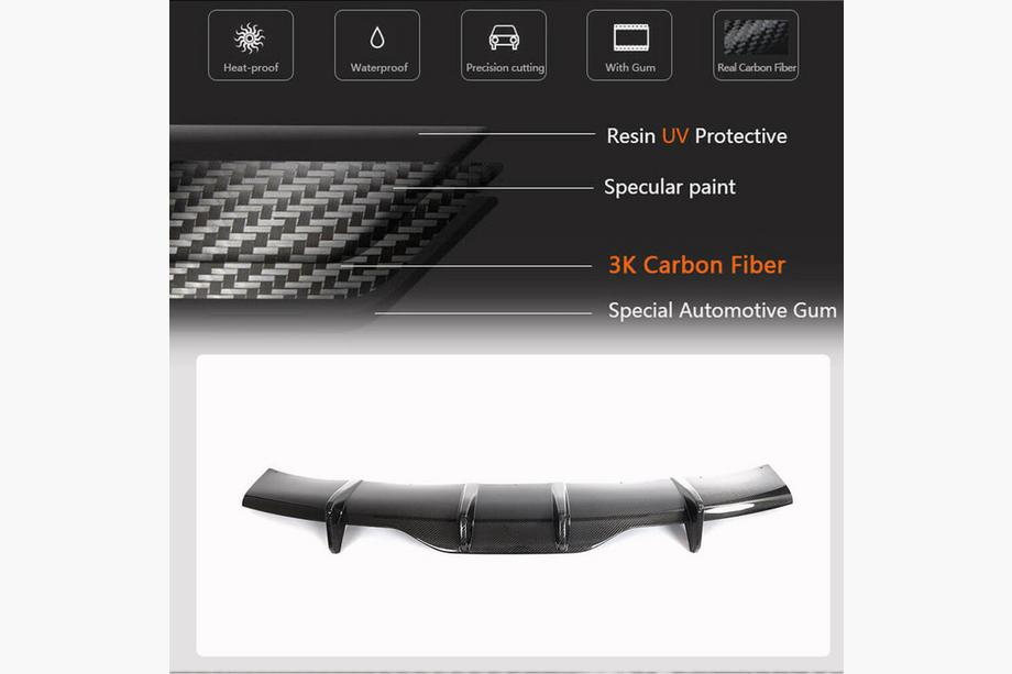 Tesla Model S 2012– Difuzor spate pentru Plaid 2021+ (Carbon) Foto 5