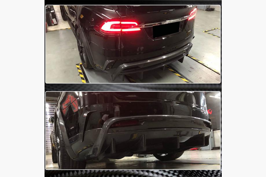 Tesla Model X 2015- Difuzor Bara Spate Carbon V1 (2016-2020) Foto 4
