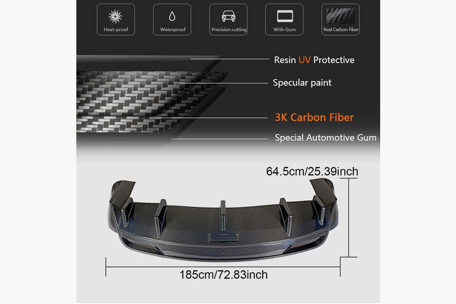 Tesla Model X 2015- Difuzor Bara Spate Carbon V1 (2016-2020) Foto 6