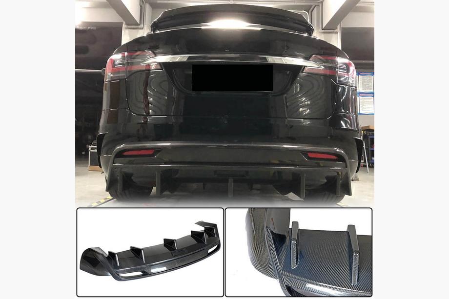 Tesla Model X 2015- Difuzor bara spate (2015-2021, Carbon) Image