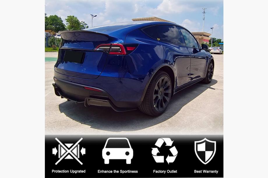 Tesla Model Y 2020- Difuzor spate V2 (2020-2025, Carbon) Foto 3