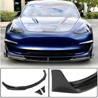 Prelungire Bara Fata Lip V3 (2017-2023, Carbon) Tesla Model 3 2017- foto 1