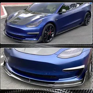 Prelungire Bara Fata Lip V3 (2017-2023, Carbon) Tesla Model 3 2017- foto 3