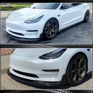Prelungire Bara Fata Lip V3 (2017-2023, Carbon) Tesla Model 3 2017- foto 4