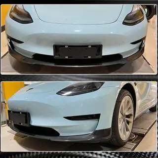 Prelungire bara fata Lip V7 (2017-2023, Carbon) Tesla Model 3 2017- foto 3