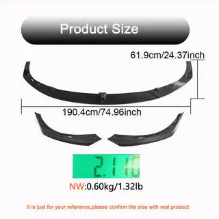 Prelungire Bara Fata Lip V2 (2021+, Carbon) Tesla Model S 2012– foto 4