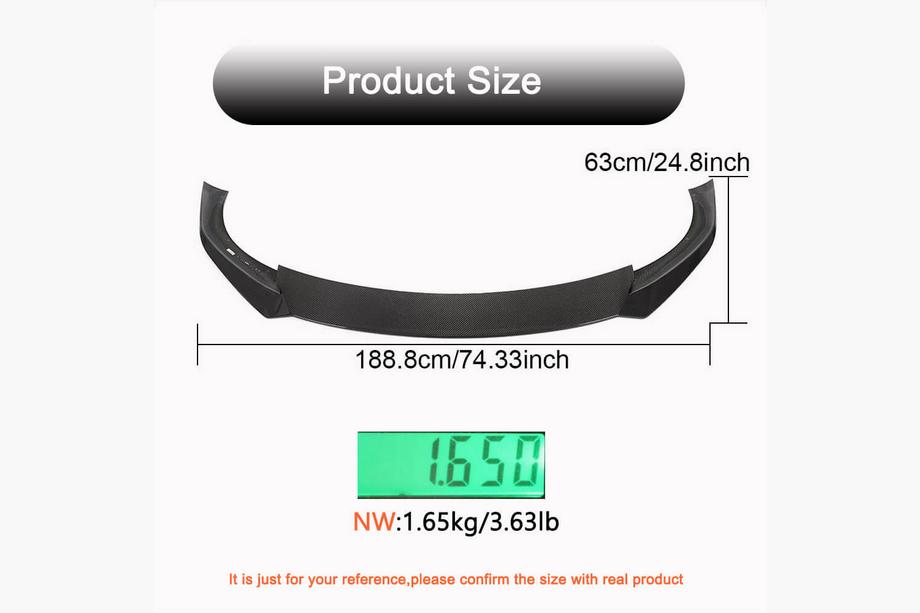 Tesla Model S 2012– Lip bara fata Carbon V3 (2021-2023) Foto 4