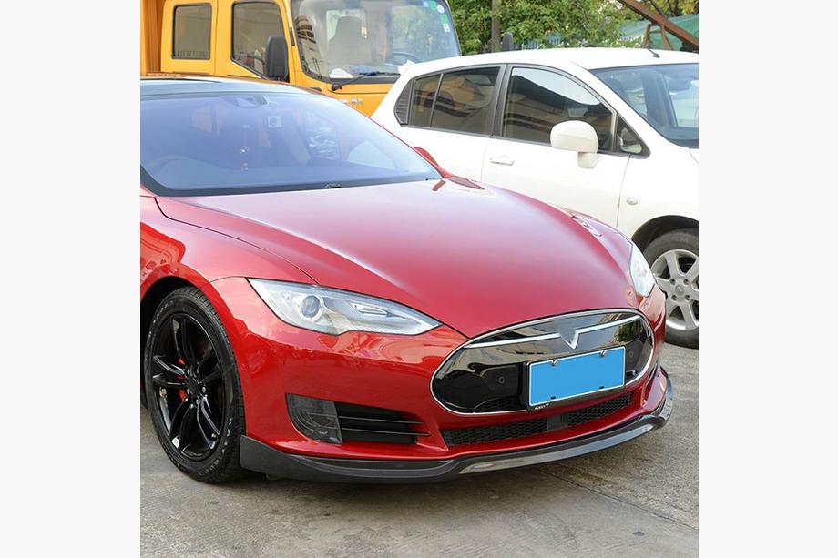 Tesla Model S 2012– Lip bara fata Lip V1 (2012-2016, Carbon) Foto 1