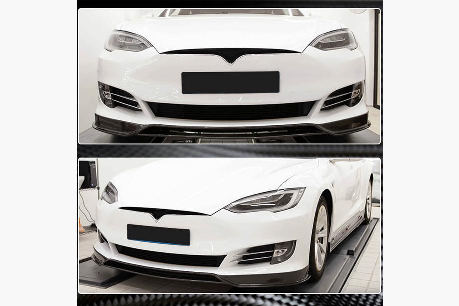 Tesla Model S 2012– Lip Bara Fata Carbon V3 (2016-2020) Foto 3