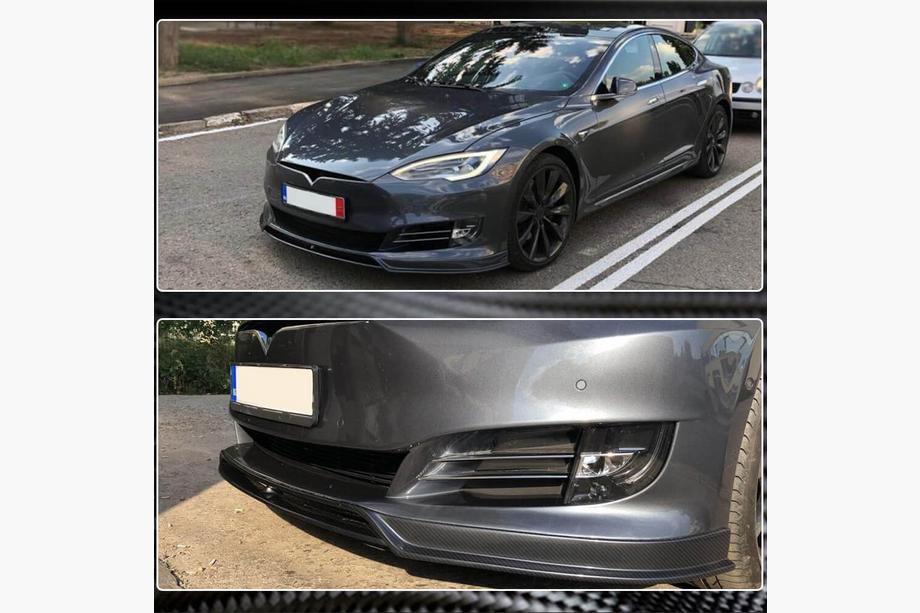 Tesla Model S 2012– Lip Bara Fata Carbon V3 (2016-2020) Foto 4