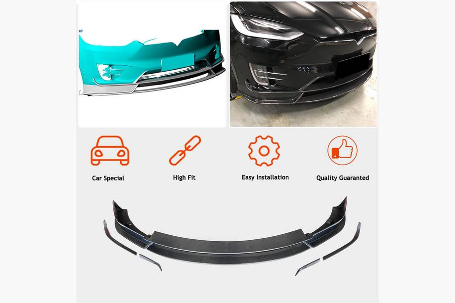 Tesla Model X 2015- Lip Bara Fata Carbon V2 (2016-2020) Foto 2