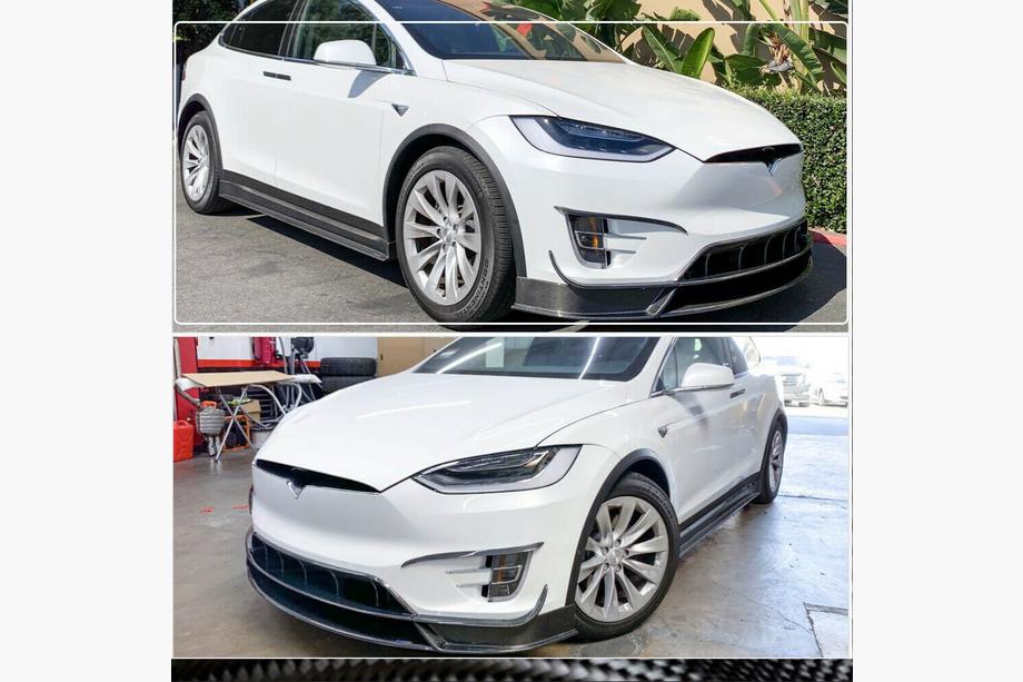 Tesla Model X 2015- Lip Bara Fata Carbon V2 (2016-2020) Foto 5