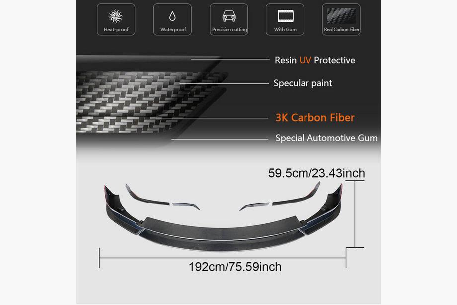 Tesla Model X 2015- Lip Bara Fata Carbon V2 (2016-2020) Foto 6
