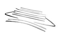 Hyundai IX-35 2010-2015 Set ornamente cromate pentru geamuri (10 buc, inox) foto 4