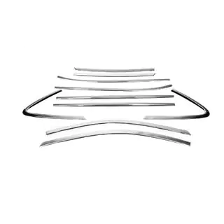 Set ornamente cromate pentru geamuri (10 buc, inox) foto 3