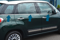 Fiat 500/500L 2013-2022 Ornamente geamuri (6 buc, inox) foto 2