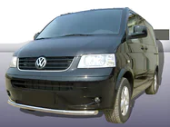 Volkswagen T5 Multivan 2003–2010 Protectie frontala simpla (inox) foto 2