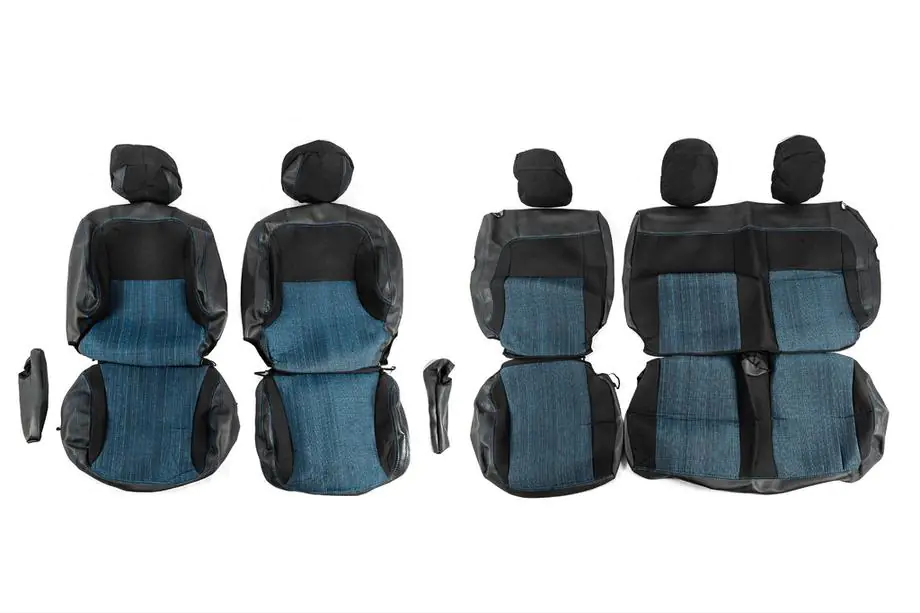 Peugeot Partner Tepee 2008-2018 Huse Auto (Textil si Piele Ecologica, Premium) Interior Complet Image