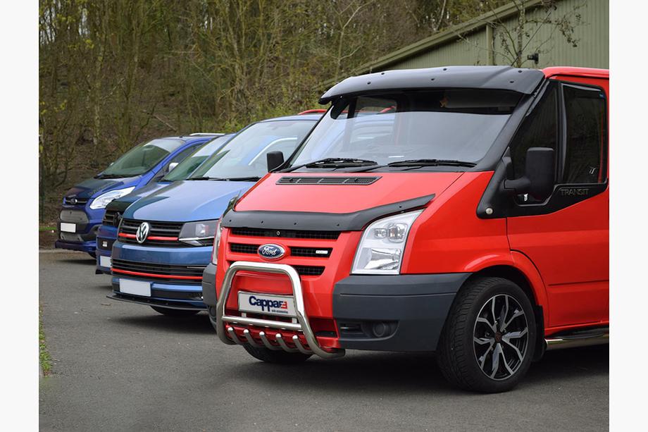 Ford Transit 2000–2014 Viziera parbriz (negru lucios, 5mm) Foto 18