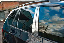 BMW X5 E70 2007-2013 Molduri stalpi usa inox foto 2