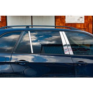 Molduri stalpi usa inox BMW X5 E70 2007-2013 foto 4