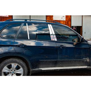 Molduri stalpi usa inox BMW X5 E70 2007-2013 foto 1