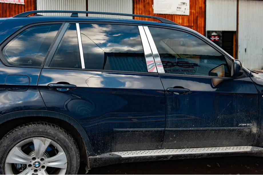 BMW X5 E70 2007-2013 Molduri stalpi usa inox Image